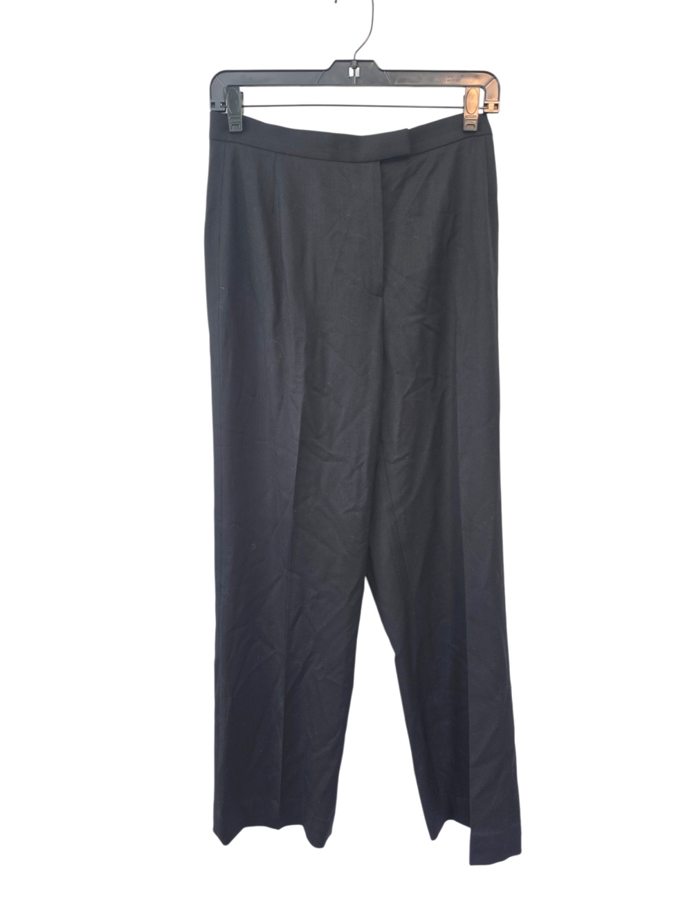 Lafayette 148 Wool Black Straight Leg Dress Pants Size 8 Petite
